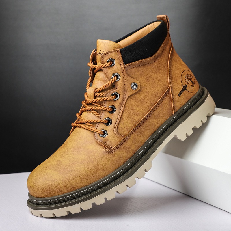 Waterproof Winter Boot - Męskie buty wysokie, casualowe, jesienno-zimowe, retro,