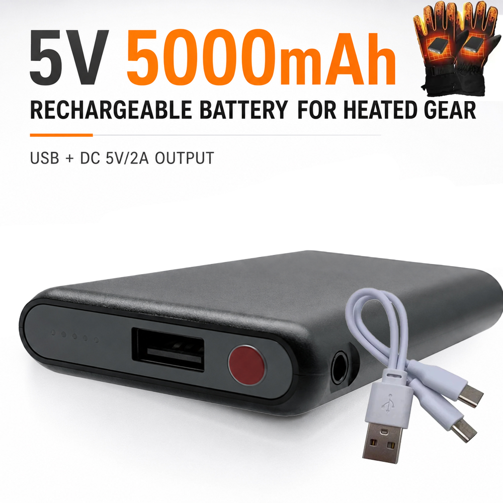 Heated Vest Battery - 5V 5000mAh Podgrzewane rękawiczki Akumulator Power