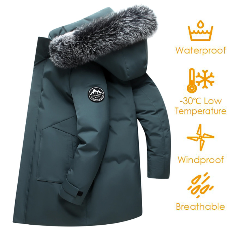 Down Jacket Packable - Jesień Zima Mężczyźni Wiatroodporna Kurtka Puchowa