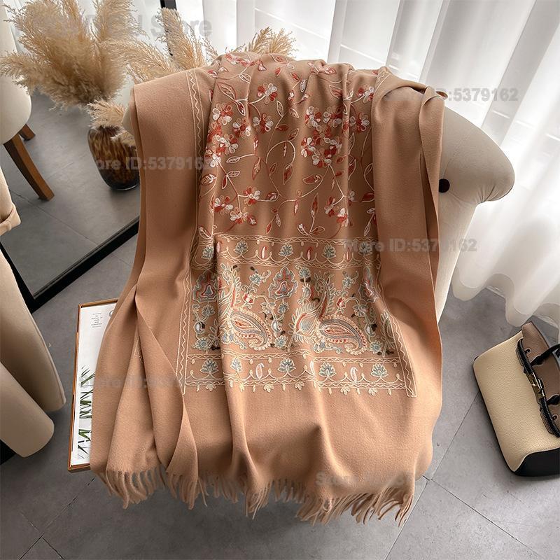 Shawl Wrap Winter - Damski etniczny ponczo-szal z haftem i