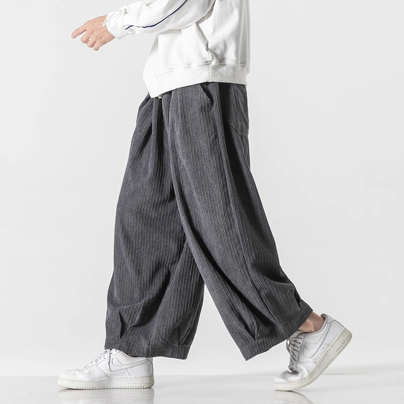 Corduroy Pant Warm - Spodnie Męskie Jesień Zima Japońskie Ciepłe