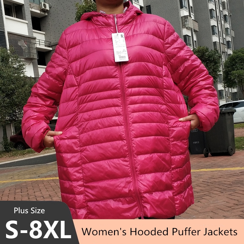 Down Jacket Packable - Plus Size 5XL 6XL 7XL Damskie