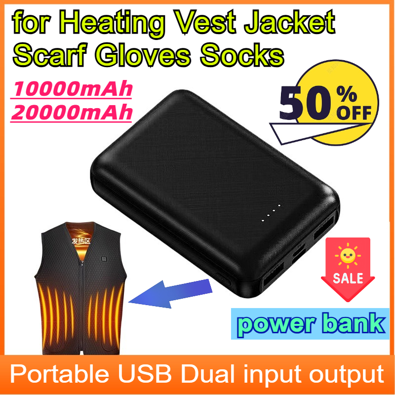 Heated Vest Battery - Powerbank z funkcją grzania 20000mAh, przenośna