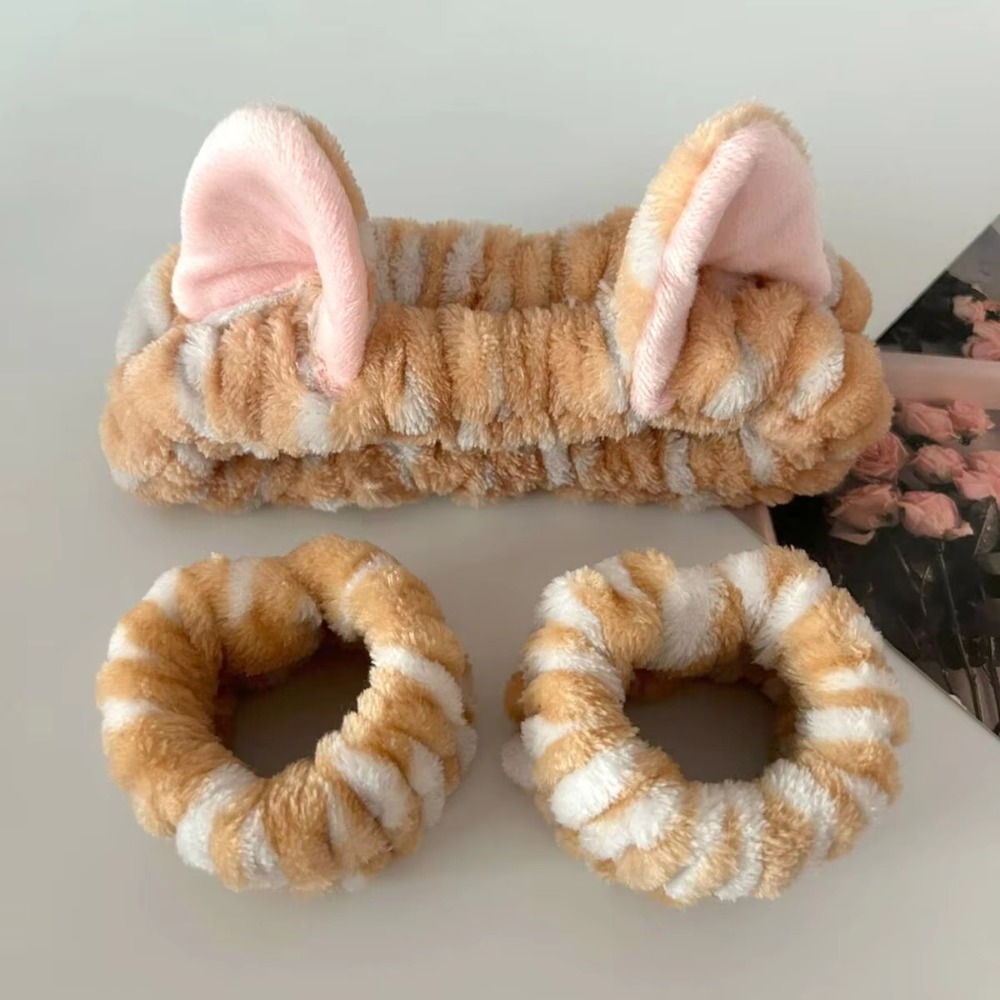 Winter Headband Fleece - 3 sztuki / zestaw Leopard Print