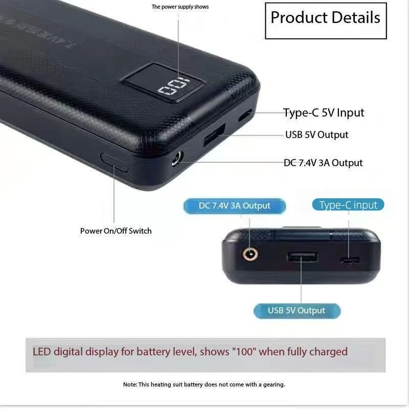 Heated Vest Battery - Nowy Power Bank o Dużej Pojemności