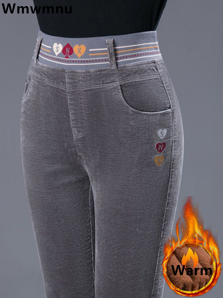 Corduroy Pant Warm - Zimowe grube z pluszową wyściółką Spodnie