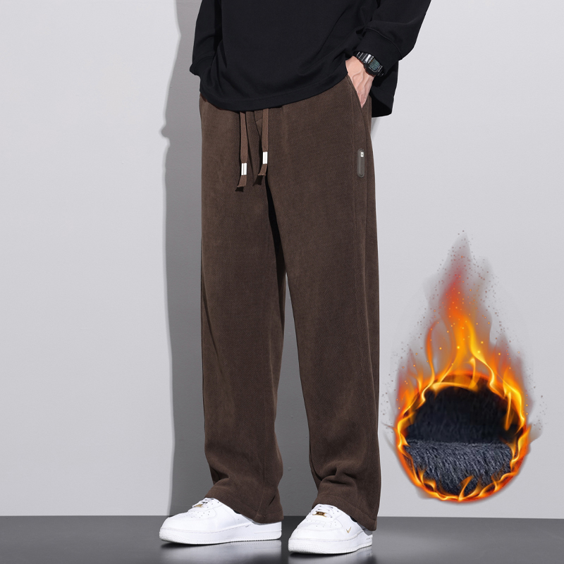 Corduroy Pant Warm - Zimowe miękkie spodnie z polaru, ciepłe