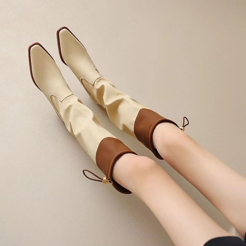 Waterproof Winter Boot - Damskie kozaki do kolan z kwadratowym