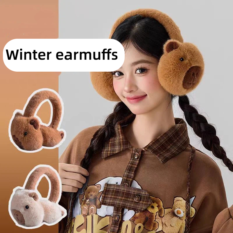 Earmuffs Foldable - Urocze nauszniki z kapybary, pluszowe nauszniki