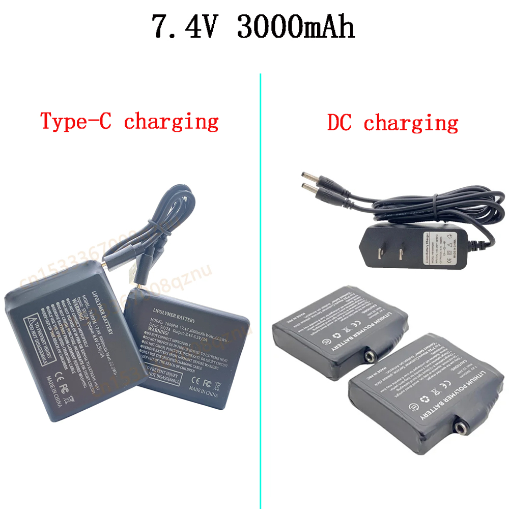 Heated Vest Battery - Akumulator do rękawic grzewczych 7.4V 3000mAh