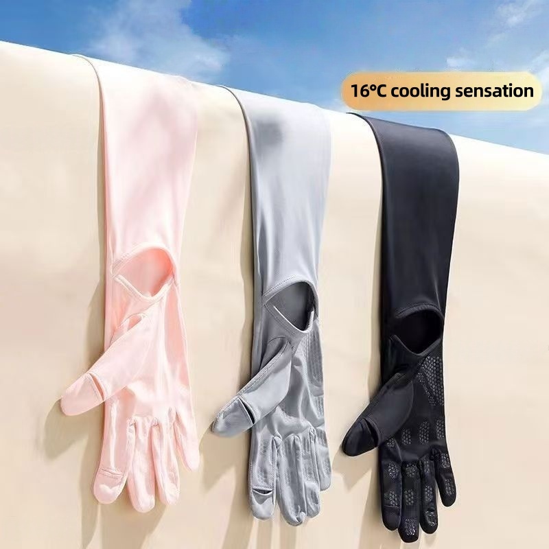 Touch Screen Gloves - Rękawki z jedwabiu lodowego z ochroną