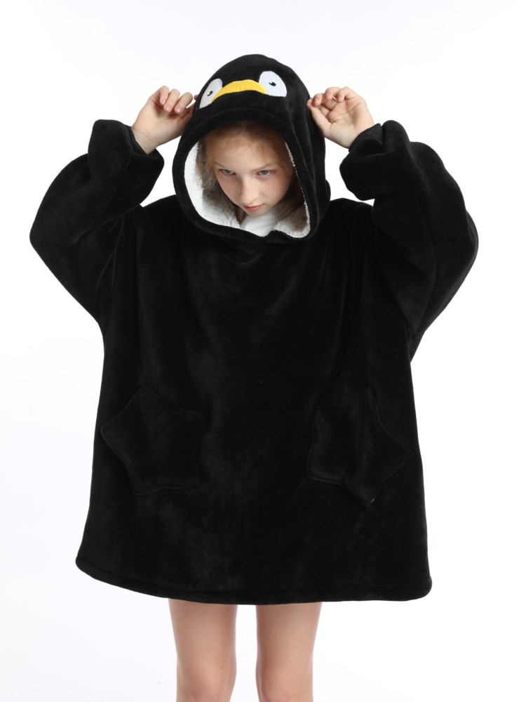 Sherpa Hoodie Fleece - Zimowy koc Sherpa Bluza z kapturem