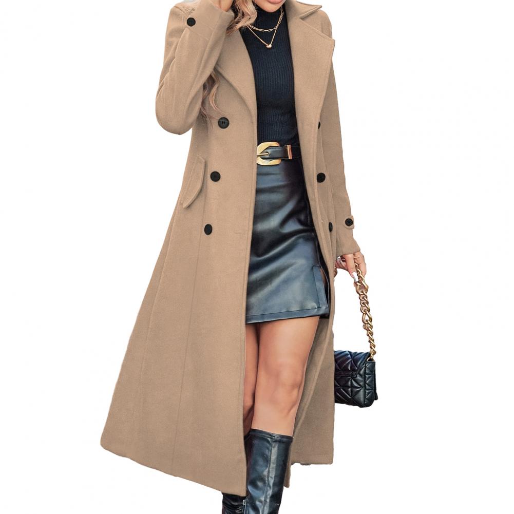 Damski zimowy płaszcz, długi w – Wool Coat Peacoat recenzja i cena