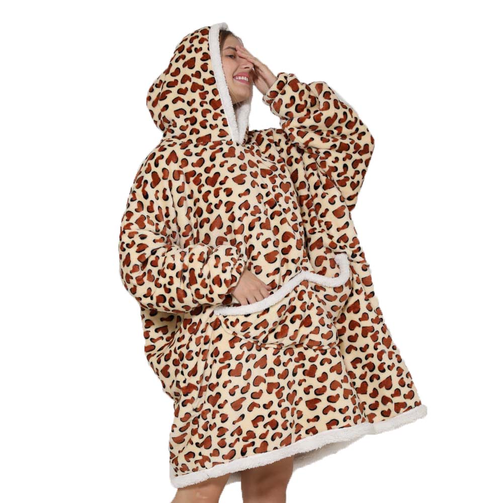Leniwa bluza z kapturem koc Ov – Sherpa Hoodie Fleece recenzja i cena