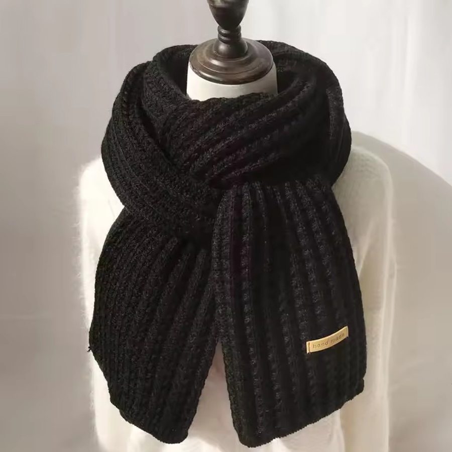 Gruby szal z dzianiny kabelowe – Wool Scarf Men recenzja i cena