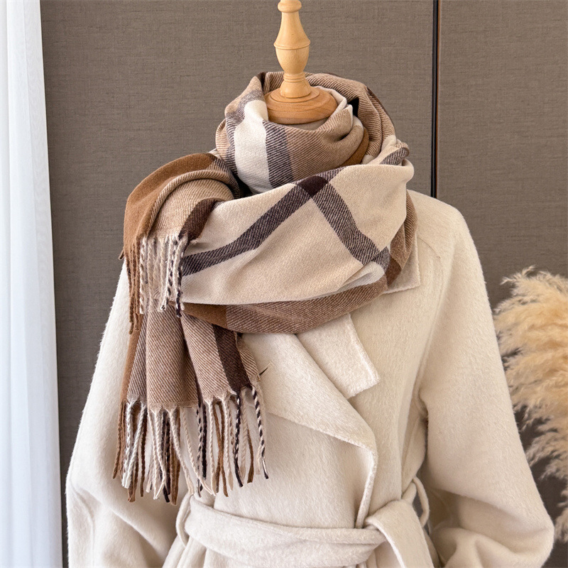Damski szal w szkocką kratę z  – Cashmere Pashmina Wrap recenzja i cena