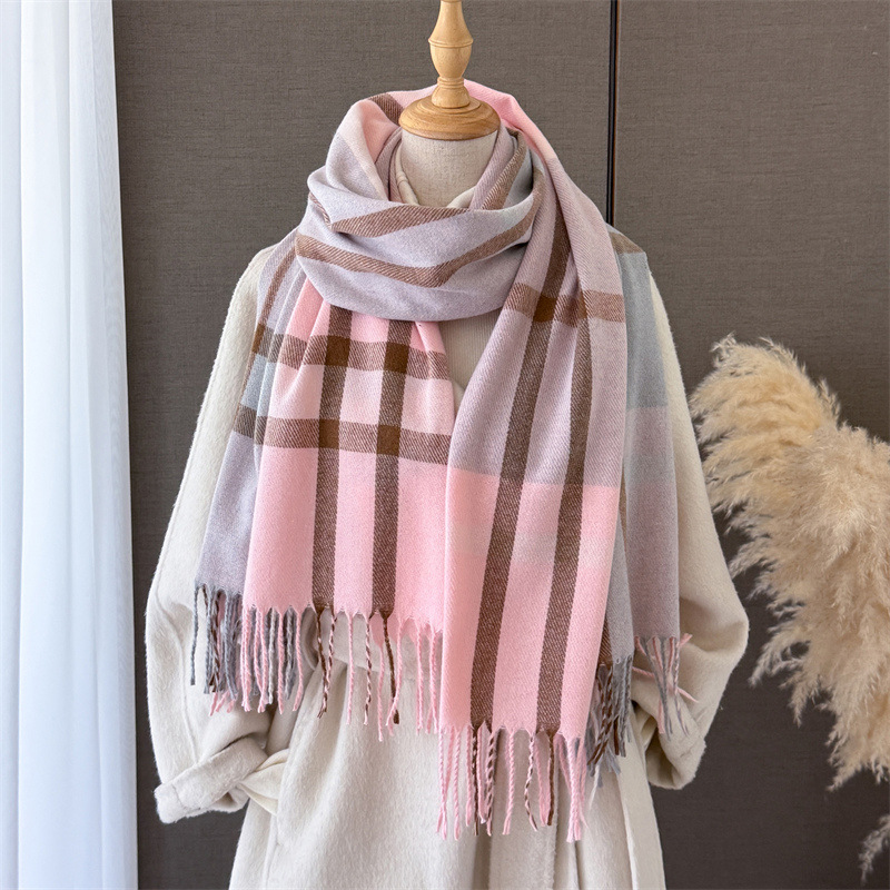 Damski szal w szkocką kratę z  – Cashmere Pashmina Wrap recenzja i cena