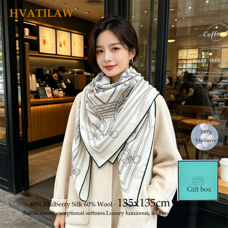Szal damski luksusowy kwadrato – Shawl Wrap Winter recenzja i cena