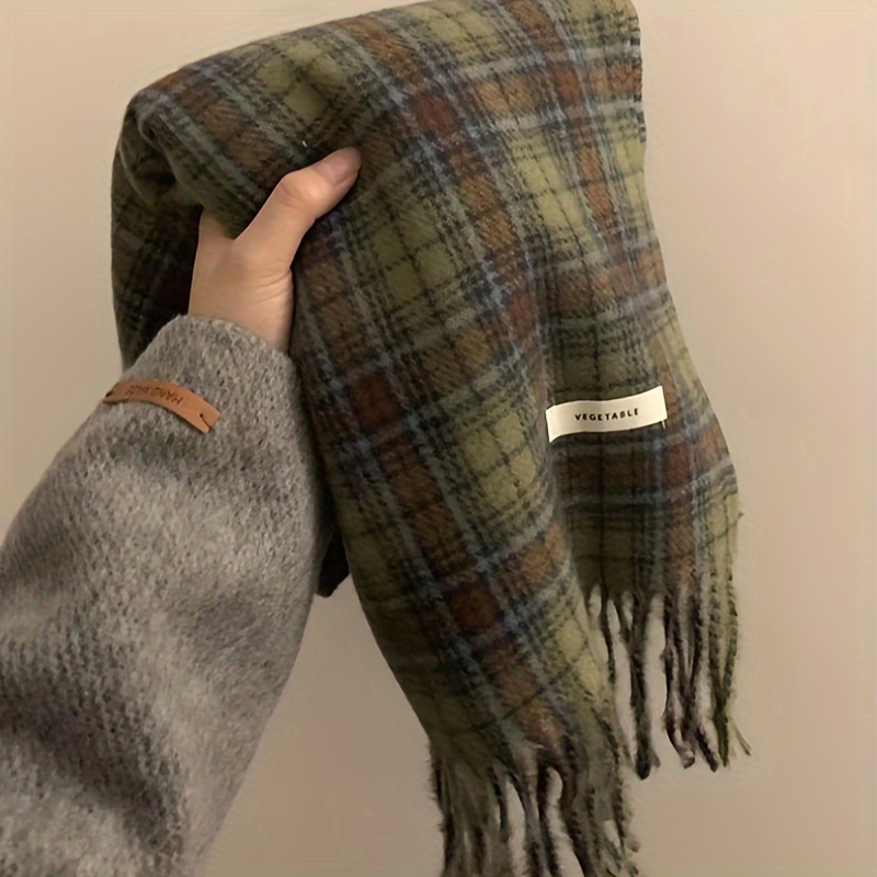 Vintage zielony szalik w kratę – Cashmere Pashmina Wrap recenzja i cena