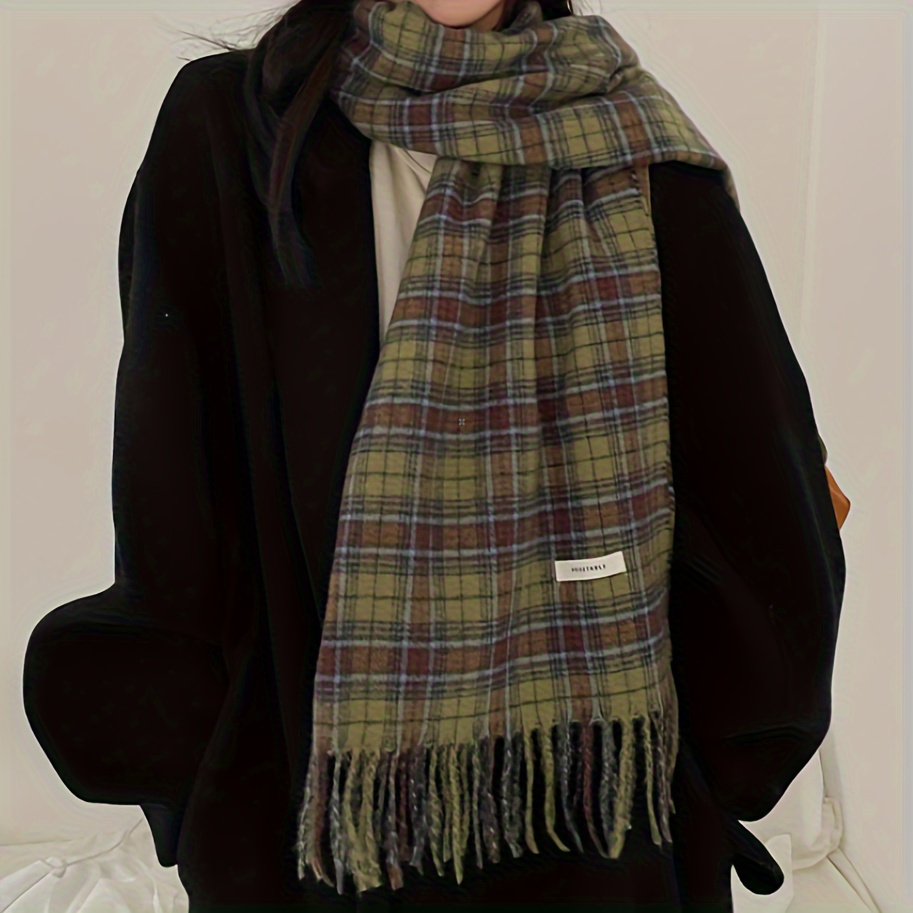 Vintage zielony szalik w kratę – Cashmere Pashmina Wrap recenzja i cena