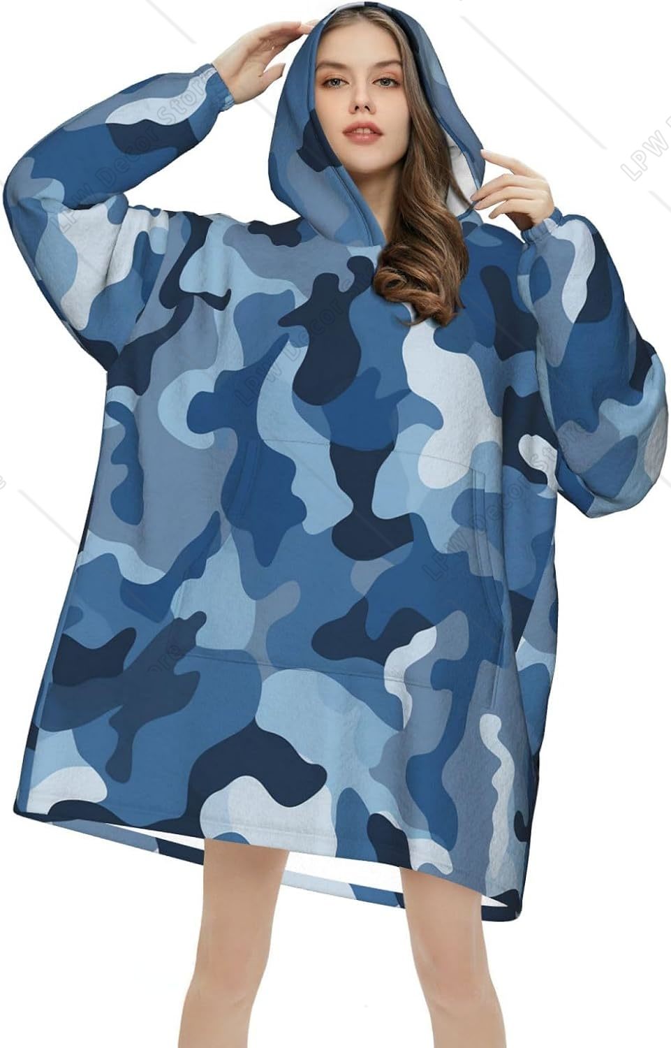 Klasyczna Niebieska Bluza-Koc  – Sherpa Hoodie Fleece recenzja i cena