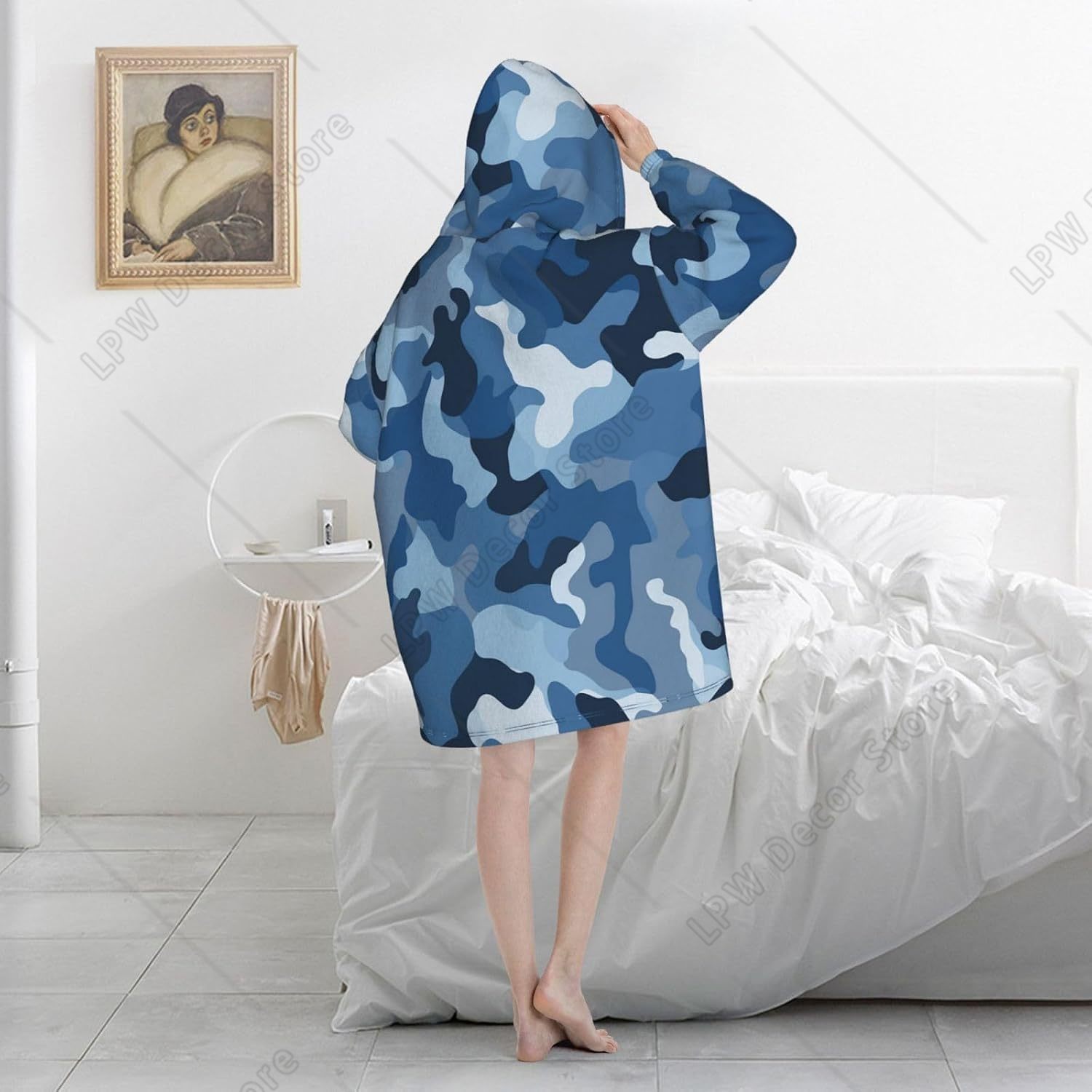 Klasyczna Niebieska Bluza-Koc  – Sherpa Hoodie Fleece recenzja i cena