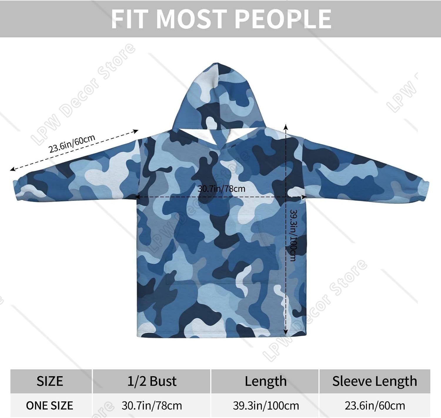 Klasyczna Niebieska Bluza-Koc  – Sherpa Hoodie Fleece recenzja i cena