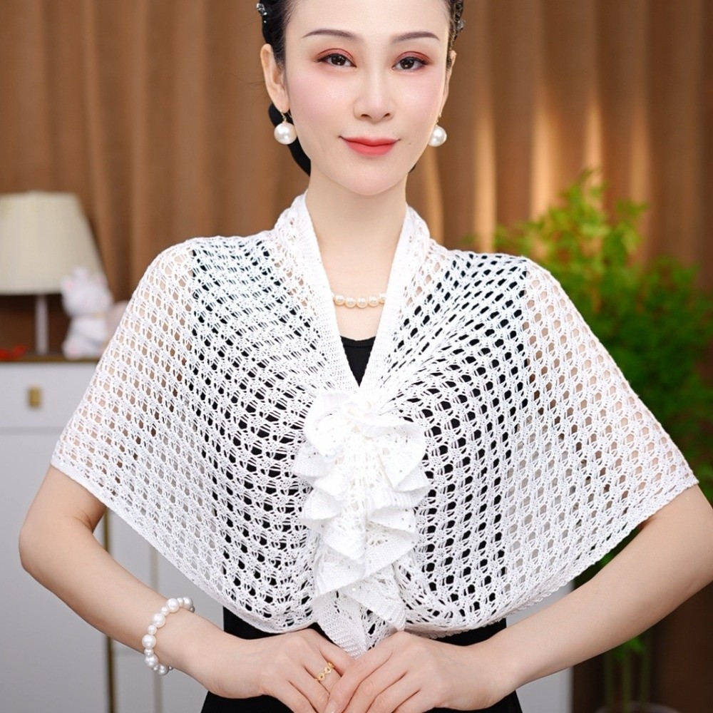 Kardigan z błyszczącym wzorem, – Shawl Wrap Winter recenzja i cena
