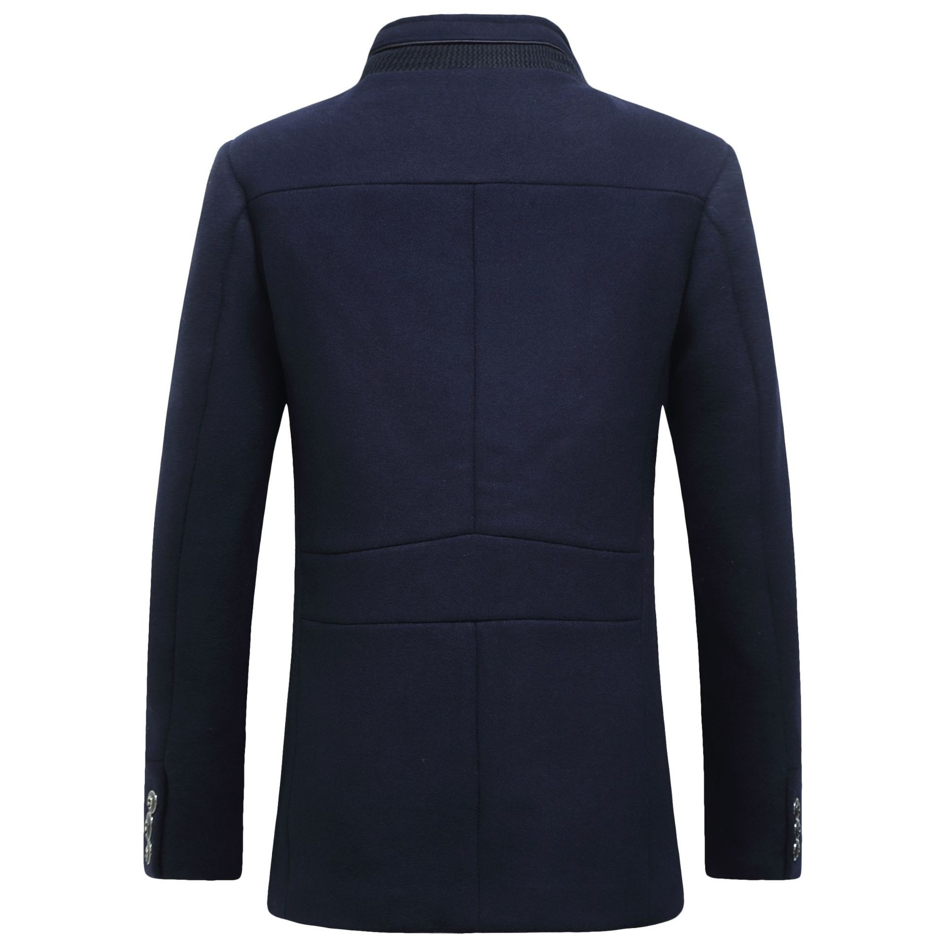 Modna męska wełniana kurtka kl – Wool Coat Peacoat recenzja i cena