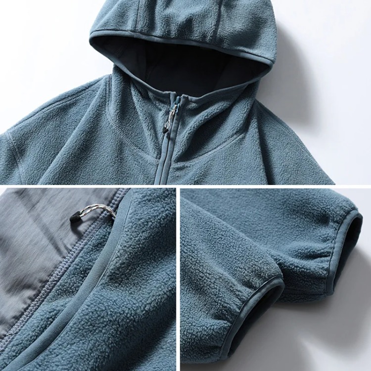 Męska bluza z kapturem, jesien – Sherpa Hoodie Fleece recenzja i cena