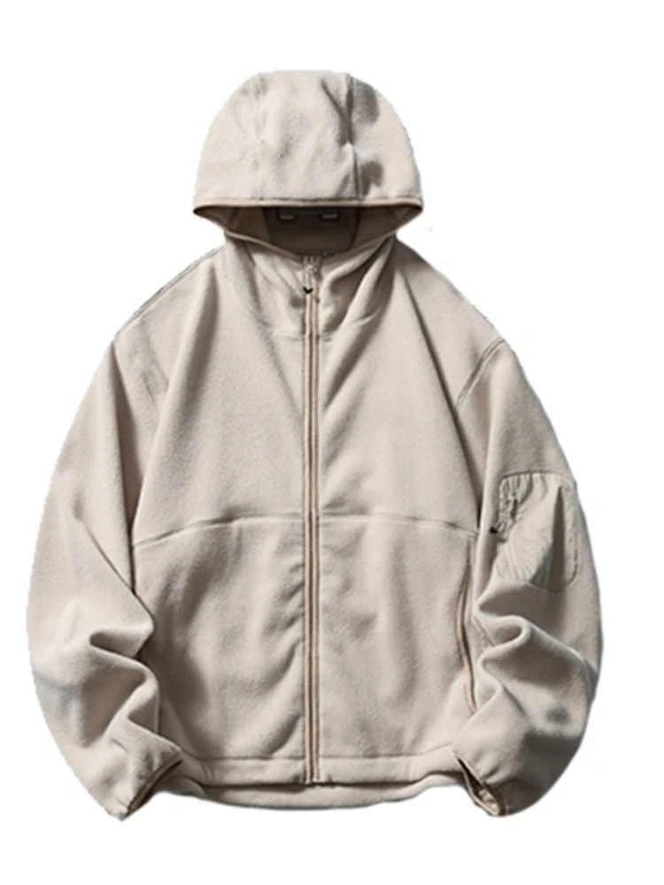 Męska bluza z kapturem, jesien – Sherpa Hoodie Fleece recenzja i cena