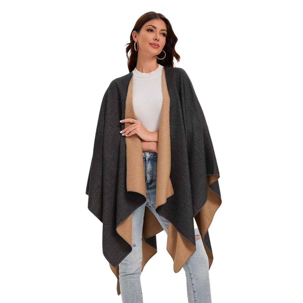 Ciepły płaszcz w kratę, szal p – Shawl Wrap Winter recenzja i cena
