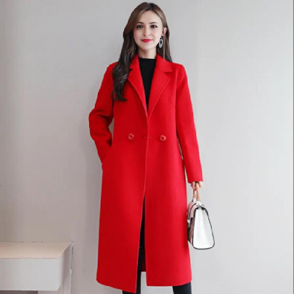 Damski płaszcz wełniany, jedno – Wool Coat Peacoat recenzja i cena