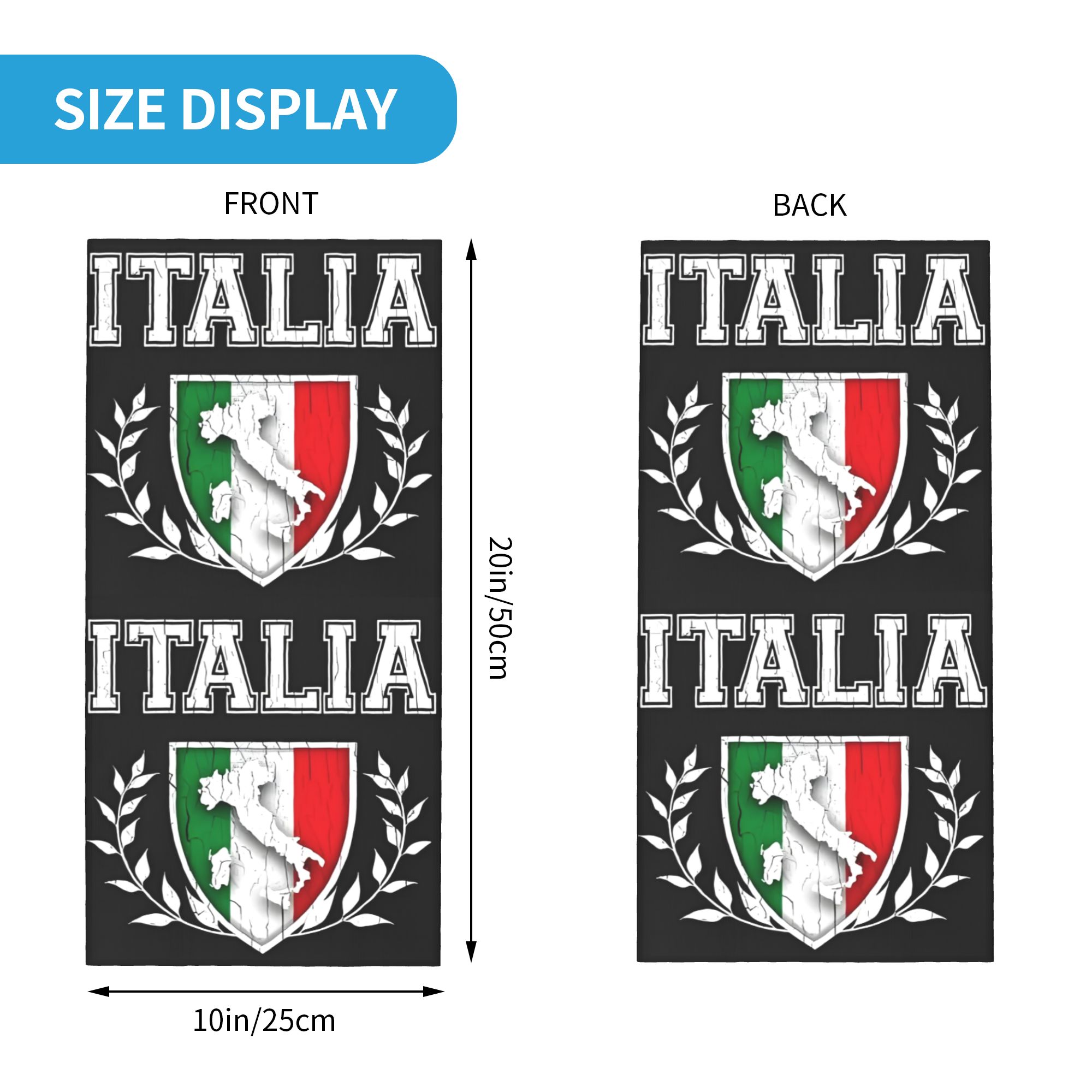Chusta bandana z flagą Włoch,  – Neck Gaiter Fleece recenzja i cena