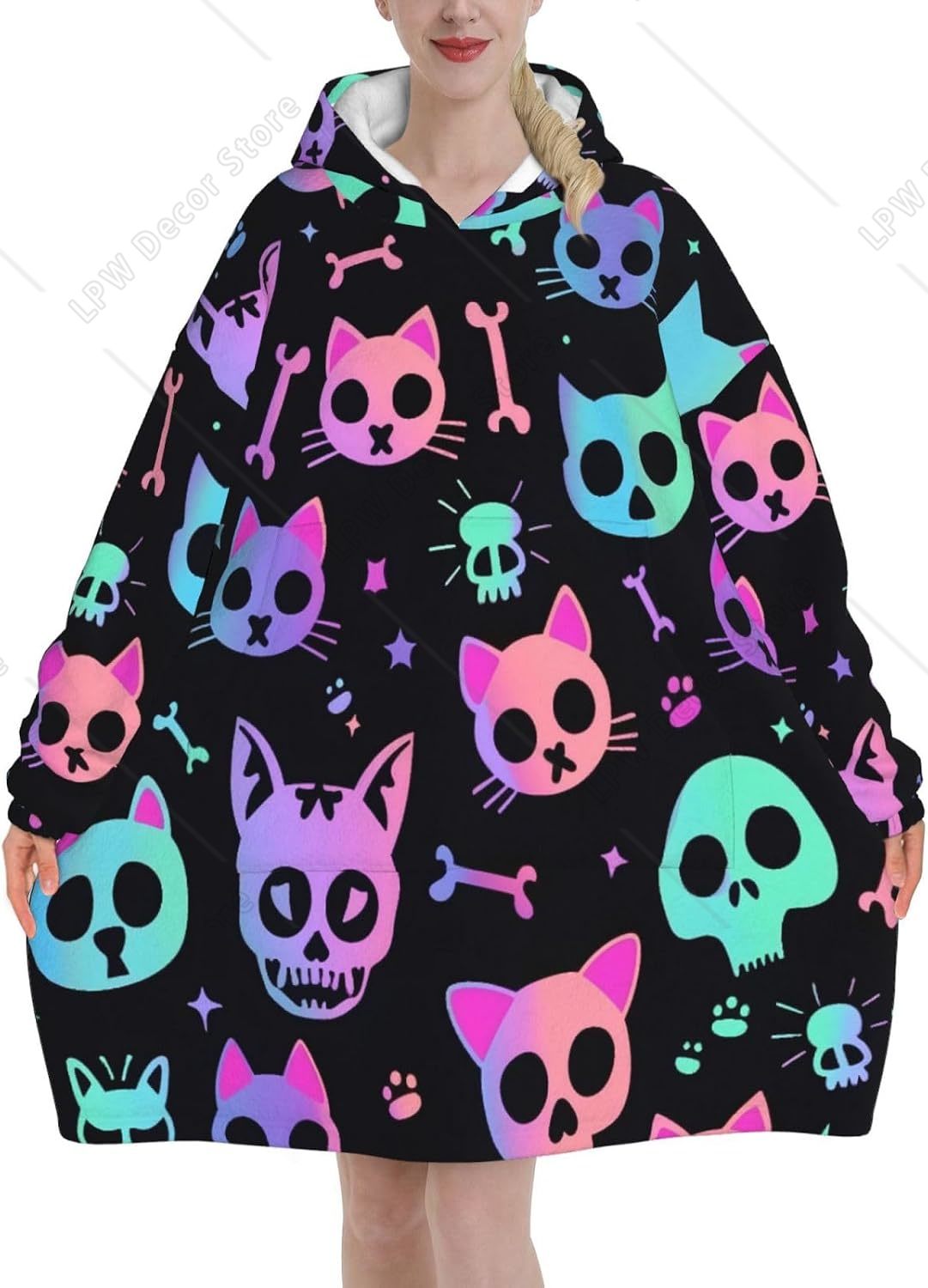 Koc z kapturem w kształcie koc – Sherpa Hoodie Fleece recenzja i cena