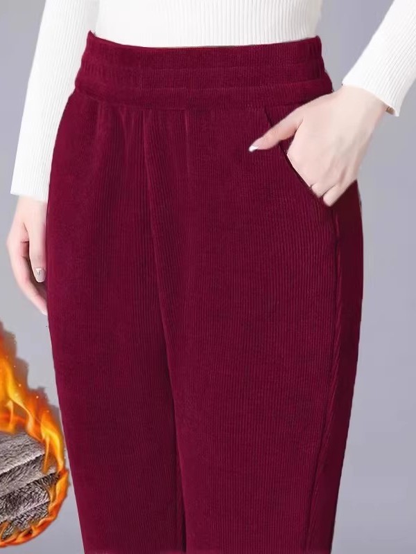 Grube spodnie proste damskie s – Corduroy Pant Warm recenzja i cena