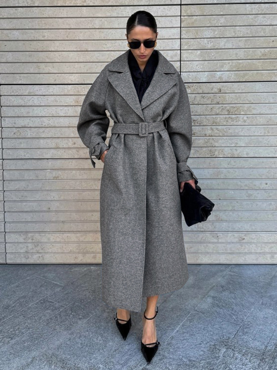 LUCYSHIHATTU Długie płaszcze d – Wool Coat Peacoat recenzja i cena