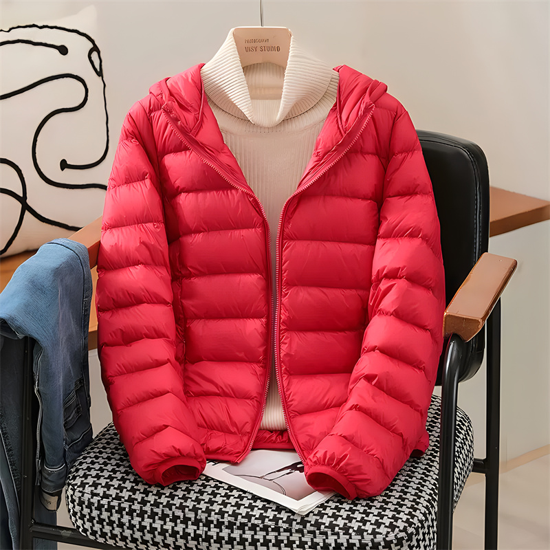 Plus Size Women Hooded Korean  – Down Jacket Packable recenzja i cena