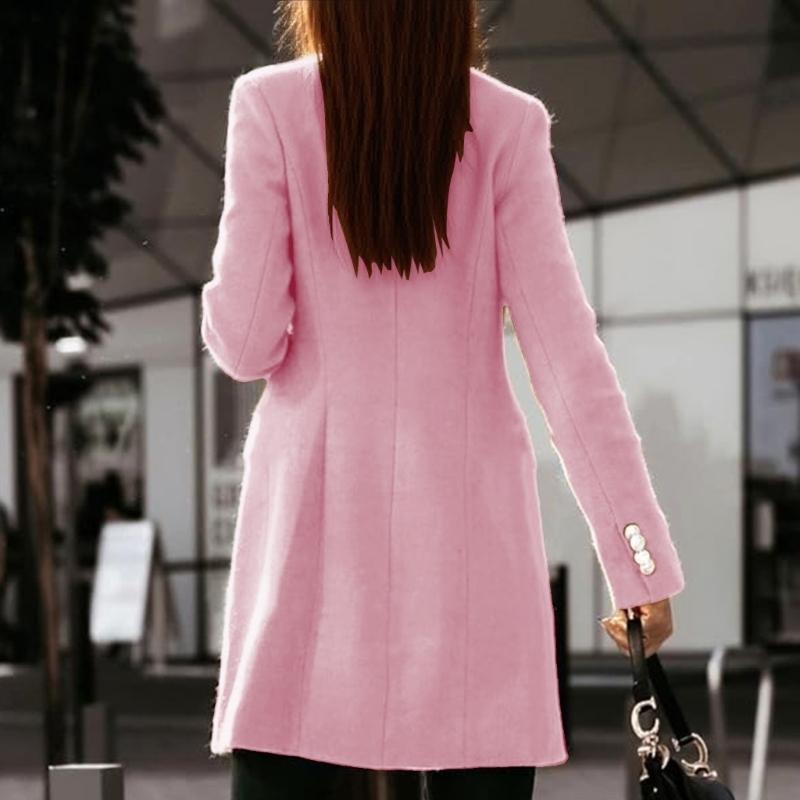 Damskie jesienne zimowe płaszc – Wool Coat Peacoat recenzja i cena
