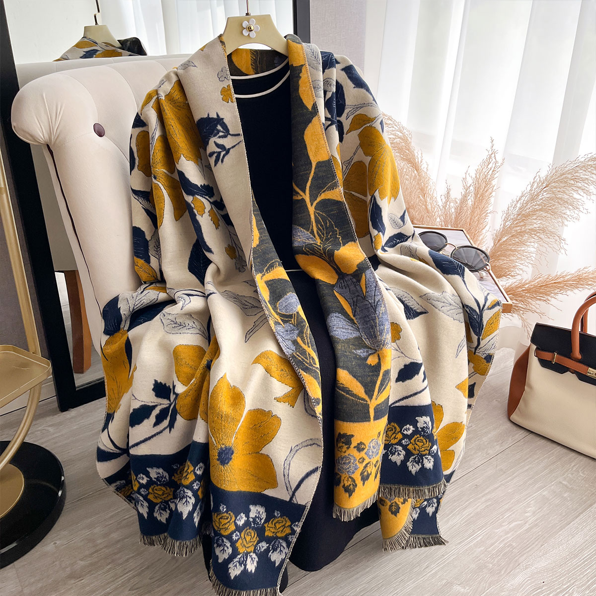Damskie Grube Luksusowe Zimowe – Cashmere Pashmina Wrap recenzja i cena