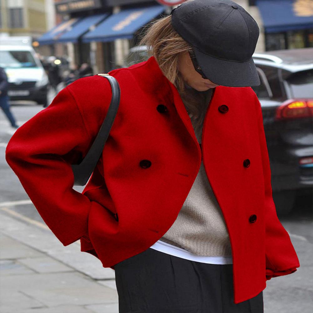 Damski zimowy krótki płaszcz w – Wool Coat Peacoat recenzja i cena