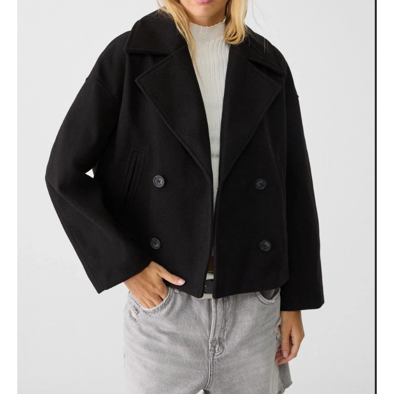 Damski płaszcz oversize dwurzę – Wool Coat Peacoat recenzja i cena