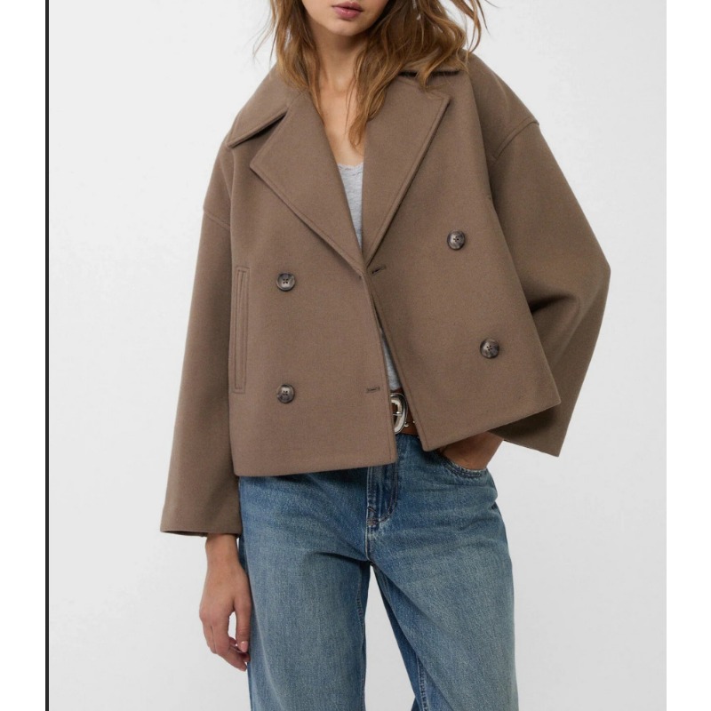 Damski płaszcz oversize dwurzę – Wool Coat Peacoat recenzja i cena