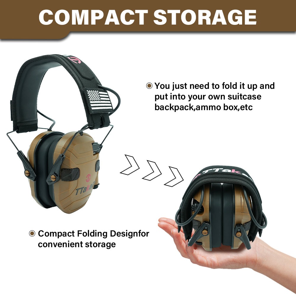Nowe składane elektroniczne sł – Earmuffs Foldable recenzja i cena