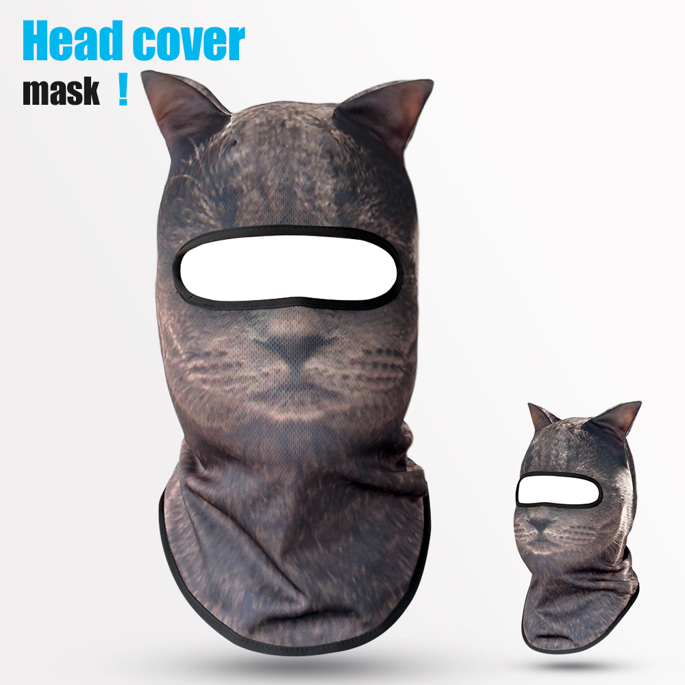 Kocia maska 3D na głowę z usza – Balaclava Ski Mask recenzja i cena