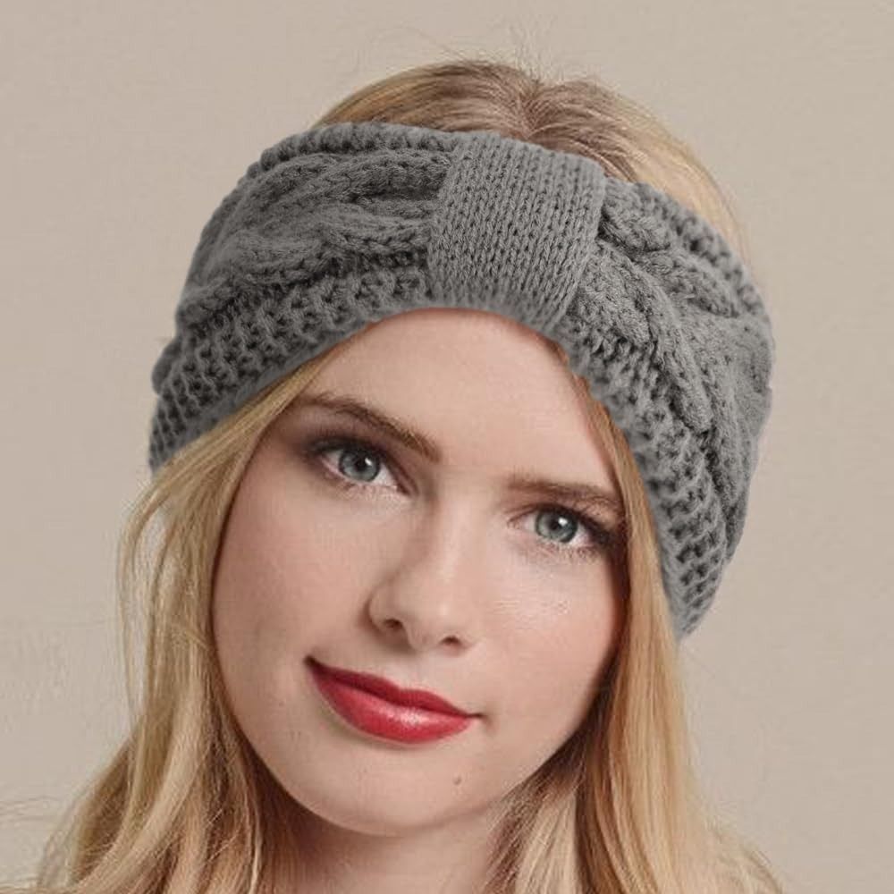 Zimowe dziergane opaski damski – Winter Headband Fleece recenzja i cena